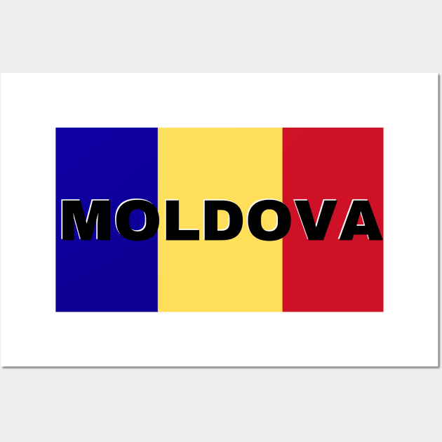 Moldova Flag Colors Wall Art by aybe7elf